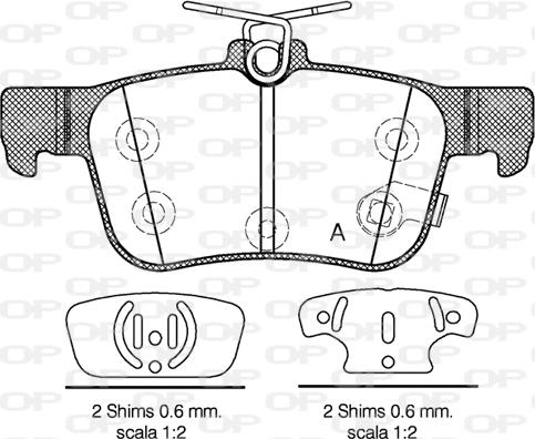 Open Parts BPA1551.12 - Kit pastiglie freno, Freno a disco autozon.pro