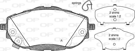 Open Parts BPA1561.02 - Kit pastiglie freno, Freno a disco autozon.pro