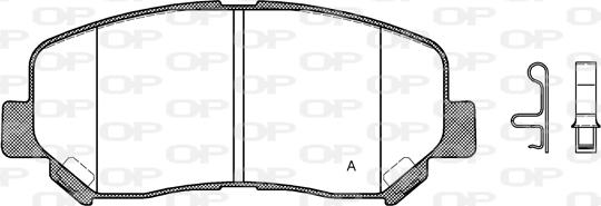 Open Parts BPA1513.02 - Kit pastiglie freno, Freno a disco autozon.pro