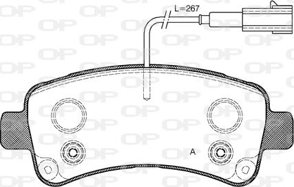 Open Parts BPA1588.02 - Kit pastiglie freno, Freno a disco autozon.pro