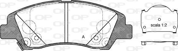 Open Parts BPA1583.02 - Kit pastiglie freno, Freno a disco autozon.pro