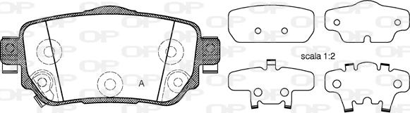 Open Parts BPA1582.02 - Kit pastiglie freno, Freno a disco autozon.pro