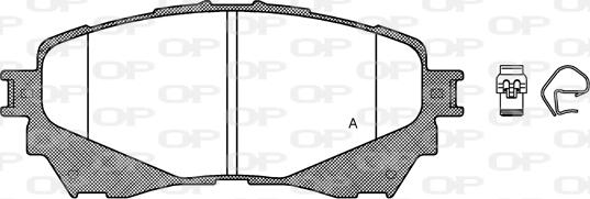 Open Parts BPA1538.04 - Kit pastiglie freno, Freno a disco autozon.pro