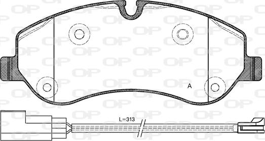 Open Parts BPA1520.02 - Kit pastiglie freno, Freno a disco autozon.pro