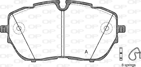 Open Parts BPA1654.00 - Kit pastiglie freno, Freno a disco autozon.pro