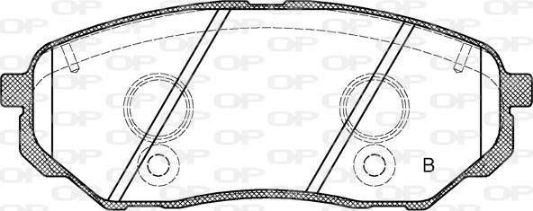 Open Parts BPA1661.02 - Kit pastiglie freno, Freno a disco autozon.pro