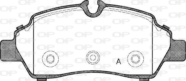 Open Parts BPA1605.00 - Kit pastiglie freno, Freno a disco autozon.pro