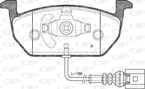 Open Parts BPA1601.01 - Kit pastiglie freno, Freno a disco autozon.pro