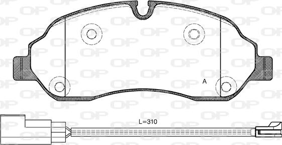 Open Parts BPA1602.02 - Kit pastiglie freno, Freno a disco autozon.pro