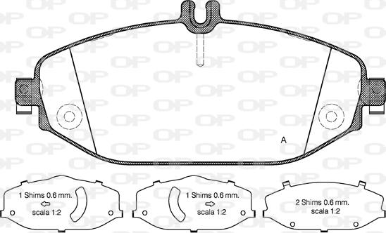 Open Parts BPA1618.00 - Kit pastiglie freno, Freno a disco autozon.pro