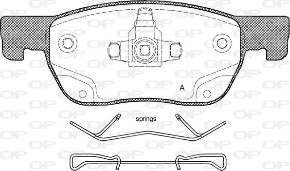 Open Parts BPA1681.02 - Kit pastiglie freno, Freno a disco autozon.pro