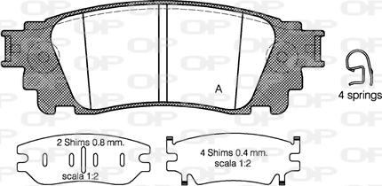 Open Parts BPA1636.00 - Kit pastiglie freno, Freno a disco autozon.pro