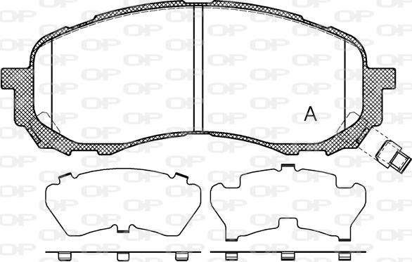 Open Parts BPA1081.11 - Kit pastiglie freno, Freno a disco autozon.pro