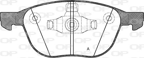 Open Parts BPA1082.50 - Kit pastiglie freno, Freno a disco autozon.pro