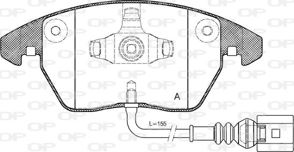 Open Parts BPA1030.01 - Kit pastiglie freno, Freno a disco autozon.pro