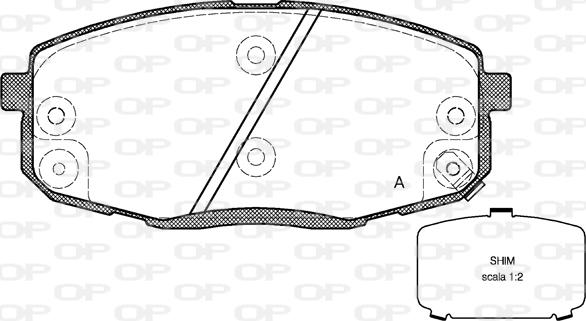 Open Parts BPA1038.12 - Kit pastiglie freno, Freno a disco autozon.pro