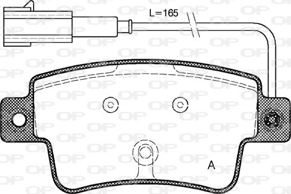 Open Parts BPA1198.02 - Kit pastiglie freno, Freno a disco autozon.pro