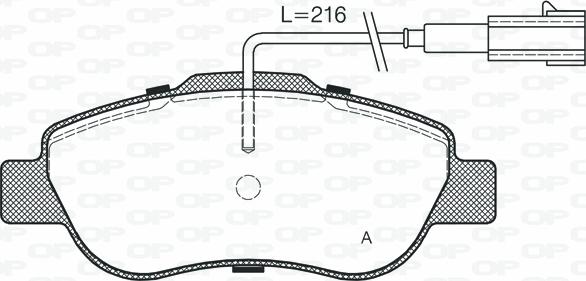 Open Parts BPA1100.02 - Kit pastiglie freno, Freno a disco autozon.pro