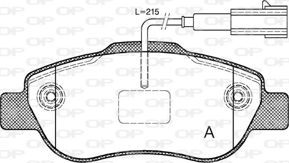 Open Parts BPA1100.11 - Kit pastiglie freno, Freno a disco autozon.pro