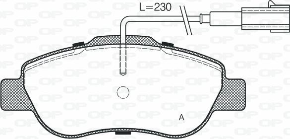 Open Parts BPA1100.12 - Kit pastiglie freno, Freno a disco autozon.pro