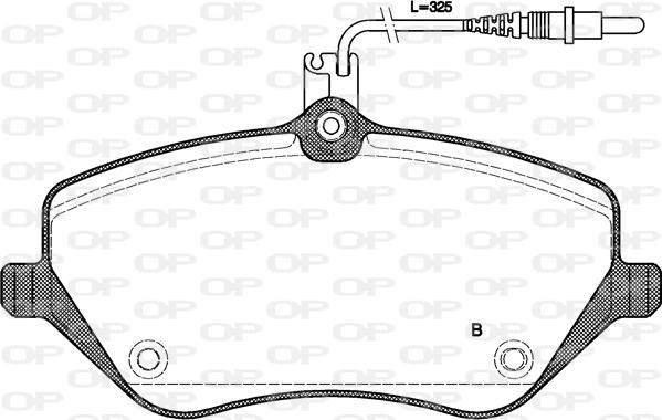 Open Parts BPA1101.04 - Kit pastiglie freno, Freno a disco autozon.pro