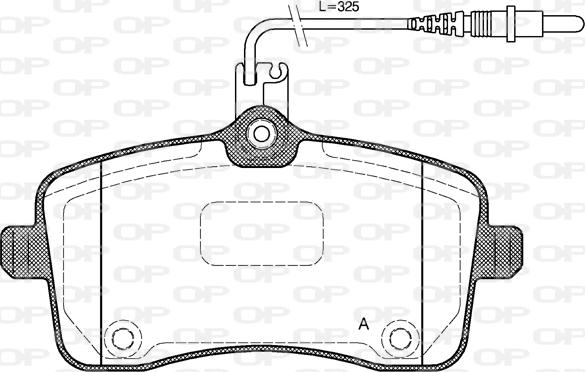 Open Parts BPA1102.04 - Kit pastiglie freno, Freno a disco autozon.pro