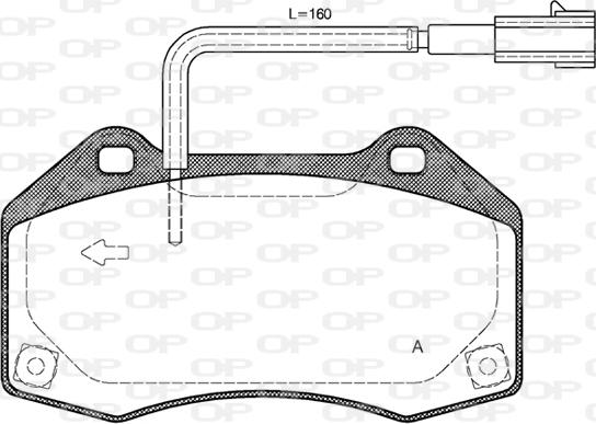 Open Parts BPA1113.10 - Kit pastiglie freno, Freno a disco autozon.pro