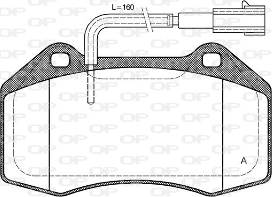 Open Parts BPA1113.12 - Kit pastiglie freno, Freno a disco autozon.pro