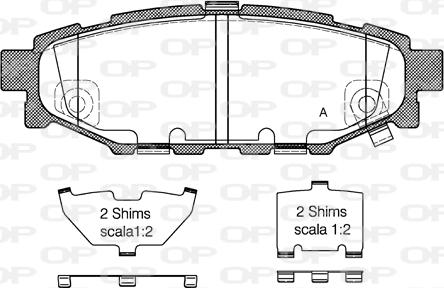 Open Parts BPA1136.12 - Kit pastiglie freno, Freno a disco autozon.pro