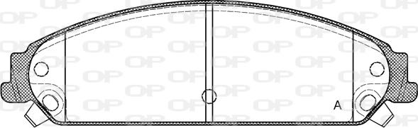 Open Parts BPA1128.08 - Kit pastiglie freno, Freno a disco autozon.pro