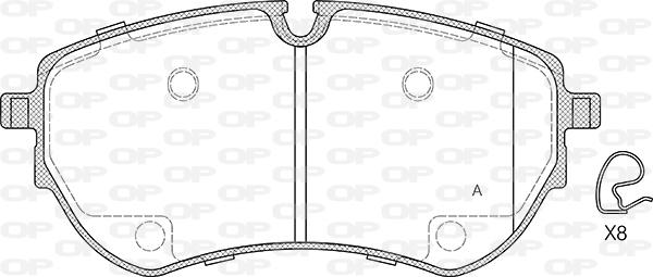 Open Parts BPA1853.00 - Kit pastiglie freno, Freno a disco autozon.pro