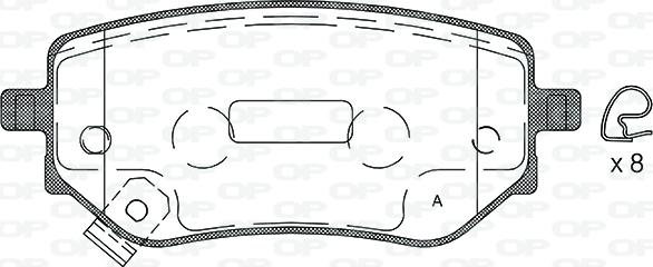 Open Parts BPA1802.02 - Kit pastiglie freno, Freno a disco autozon.pro