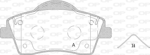 Open Parts BPA1818.00 - Kit pastiglie freno, Freno a disco autozon.pro