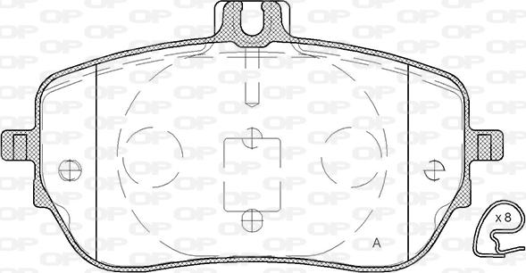 Open Parts BPA1827.00 - Kit pastiglie freno, Freno a disco autozon.pro