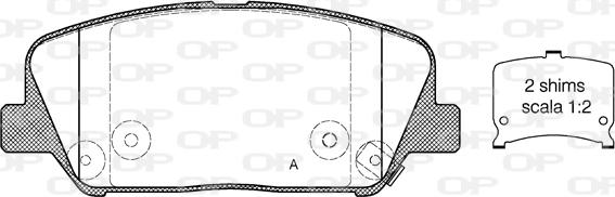 Open Parts BPA1398.12 - Kit pastiglie freno, Freno a disco autozon.pro