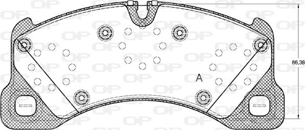 Open Parts BPA1345.00 - Kit pastiglie freno, Freno a disco autozon.pro