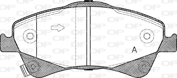 Open Parts BPA1341.12 - Kit pastiglie freno, Freno a disco autozon.pro