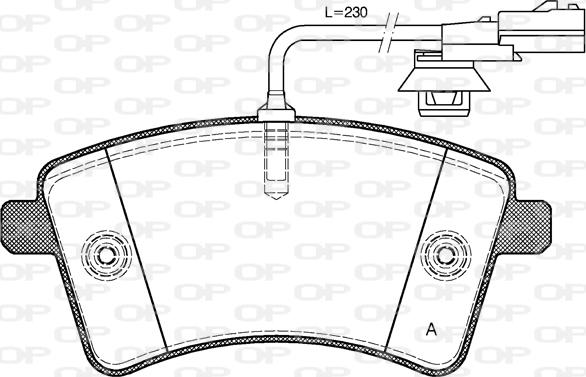 Open Parts BPA1351.01 - Kit pastiglie freno, Freno a disco autozon.pro