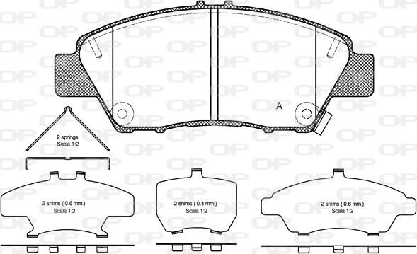 Open Parts BPA1358.02 - Kit pastiglie freno, Freno a disco autozon.pro