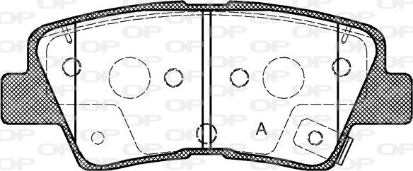 Open Parts BPA1362.52 - Kit pastiglie freno, Freno a disco autozon.pro