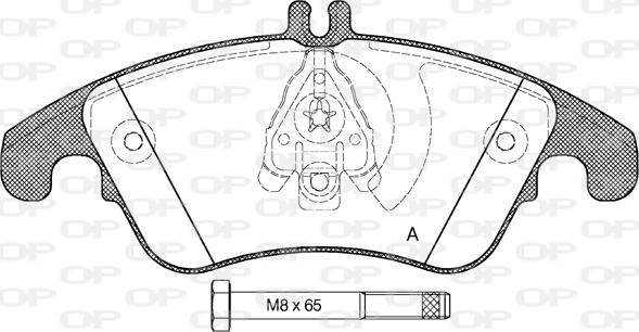 Open Parts BPA1304.00 - Kit pastiglie freno, Freno a disco autozon.pro