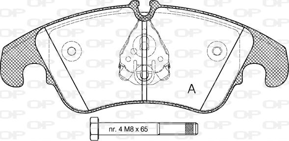 Open Parts BPA1304.10 - Kit pastiglie freno, Freno a disco autozon.pro