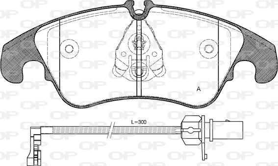 Open Parts BPA1304.31 - Kit pastiglie freno, Freno a disco autozon.pro