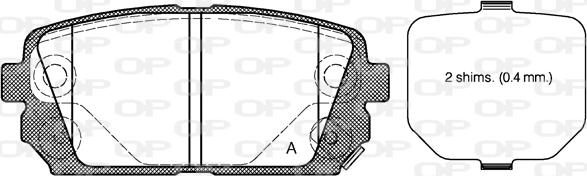 Open Parts BPA1303.02 - Kit pastiglie freno, Freno a disco autozon.pro