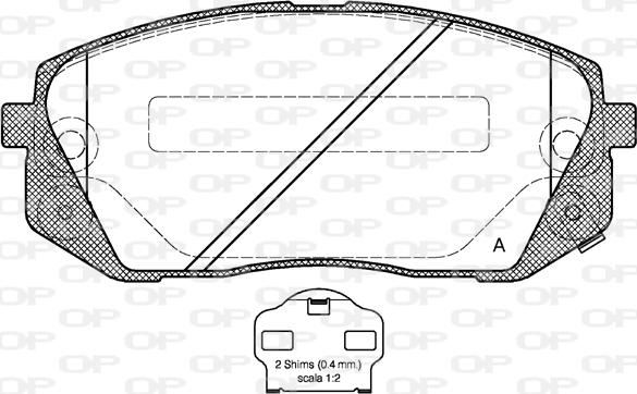 Open Parts BPA1302.02 - Kit pastiglie freno, Freno a disco autozon.pro