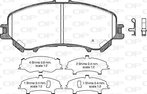 Open Parts BPA1318.22 - Kit pastiglie freno, Freno a disco autozon.pro