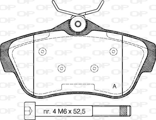 Open Parts BPA1299.00 - Kit pastiglie freno, Freno a disco autozon.pro