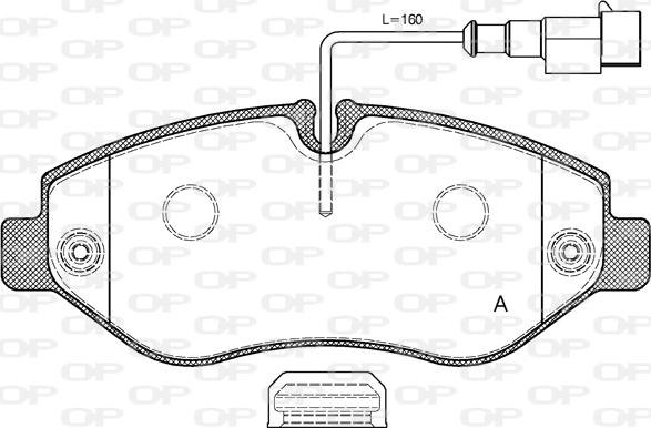 Open Parts BPA1245.02 - Kit pastiglie freno, Freno a disco autozon.pro