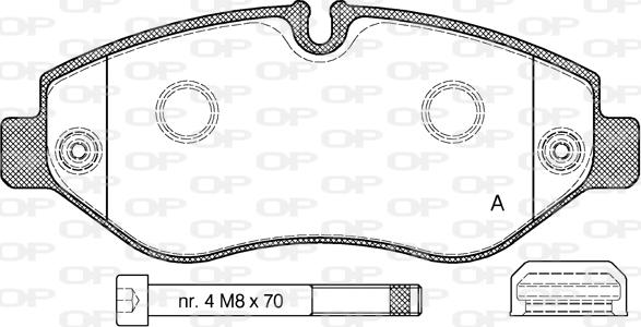 Open Parts BPA1245.10 - Kit pastiglie freno, Freno a disco autozon.pro