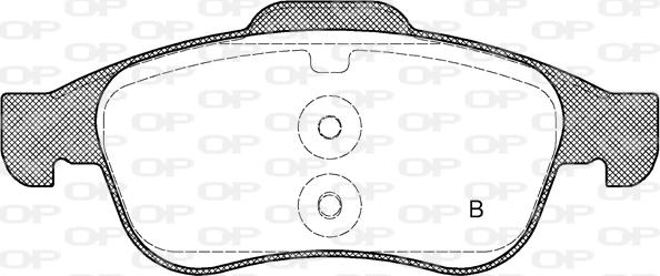 Open Parts BPA1248.12 - Kit pastiglie freno, Freno a disco autozon.pro